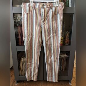 Striped slim fit pants